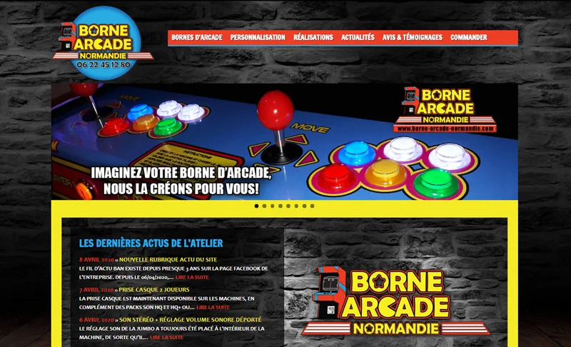 Capture du site Borne Arcade Normandie