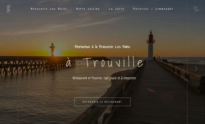 Capture du site Brasserie Les Bains